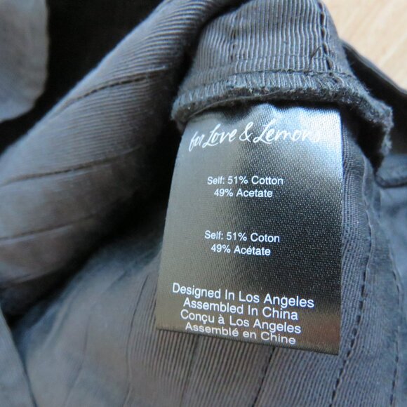 FOR LOVE & LEMONS Celeste Moire Rhinestone Trim Bow Mini Dress 80s Party Size S - Picture 13 of 13